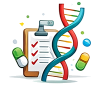 icon DNA thread and drugs